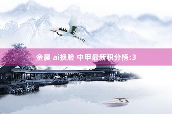 金晨 ai换脸 中甲最新积分榜:3
