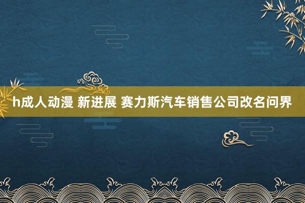 h成人动漫 新进展 赛力斯汽车销售公司改名问界