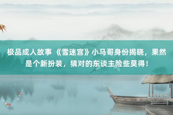 极品成人故事 《雪迷宫》小马哥身份揭晓，果然是个新扮装，猜对的东谈主险些莫得！