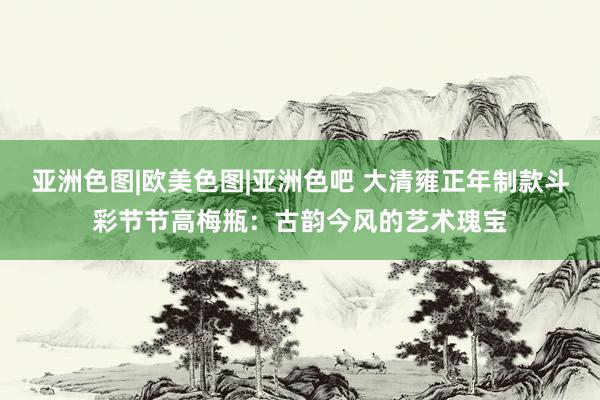 亚洲色图|欧美色图|亚洲色吧 大清雍正年制款斗彩节节高梅瓶：古韵今风的艺术瑰宝