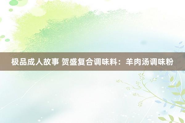 极品成人故事 贺盛复合调味料：羊肉汤调味粉