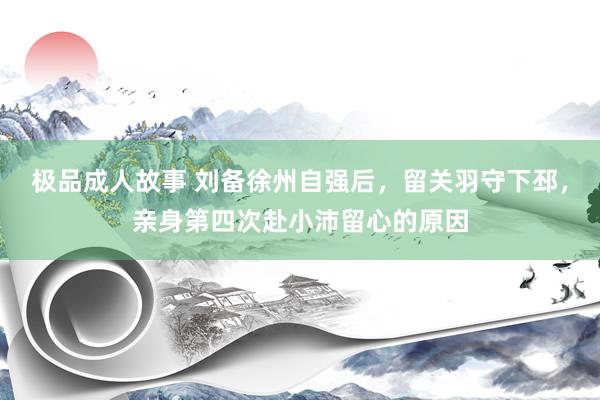 极品成人故事 刘备徐州自强后，留关羽守下邳，亲身第四次赴小沛留心的原因