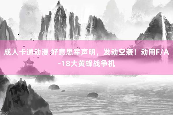 成人卡通动漫 好意思军声明，发动空袭！动用F/A-18大黄蜂战争机