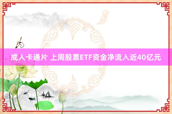成人卡通片 上周股票ETF资金净流入近40亿元