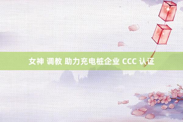 女神 调教 助力充电桩企业 CCC 认证