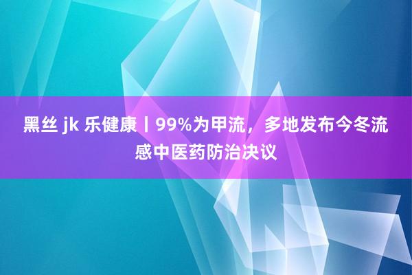 黑丝 jk 乐健康丨99%为甲流，多地发布今冬流感中医药防治决议