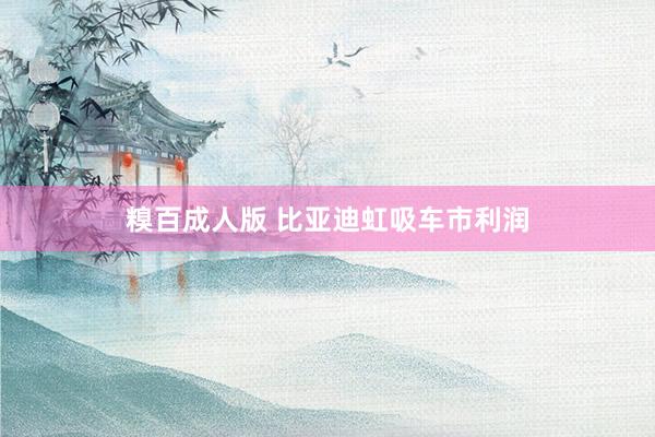 糗百成人版 比亚迪虹吸车市利润