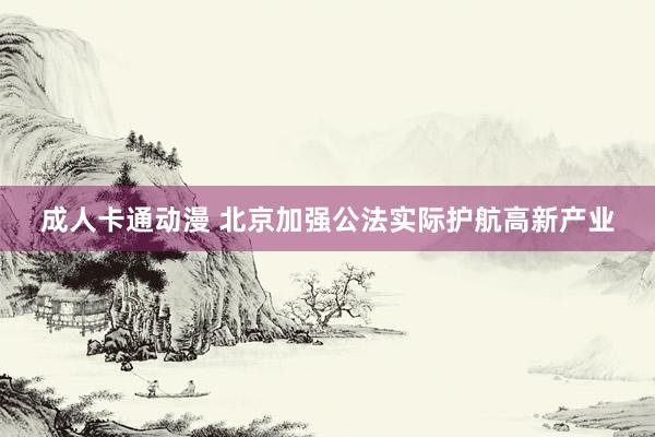 成人卡通动漫 北京加强公法实际护航高新产业